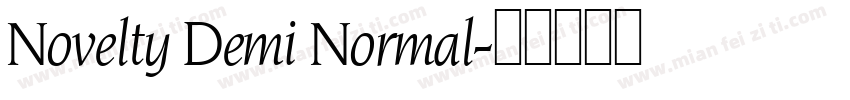 Novelty Demi Normal字体转换